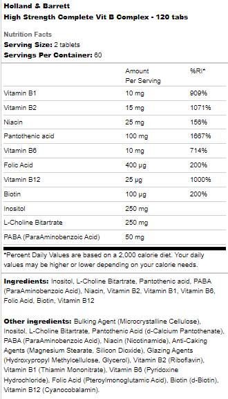 High Strength | Complete Vit B Complex - 240 Таблетки - Feel You