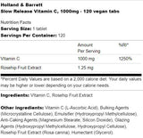 Slow Release Vitamin C 1000 mg - 120 Таблетки - Feel You