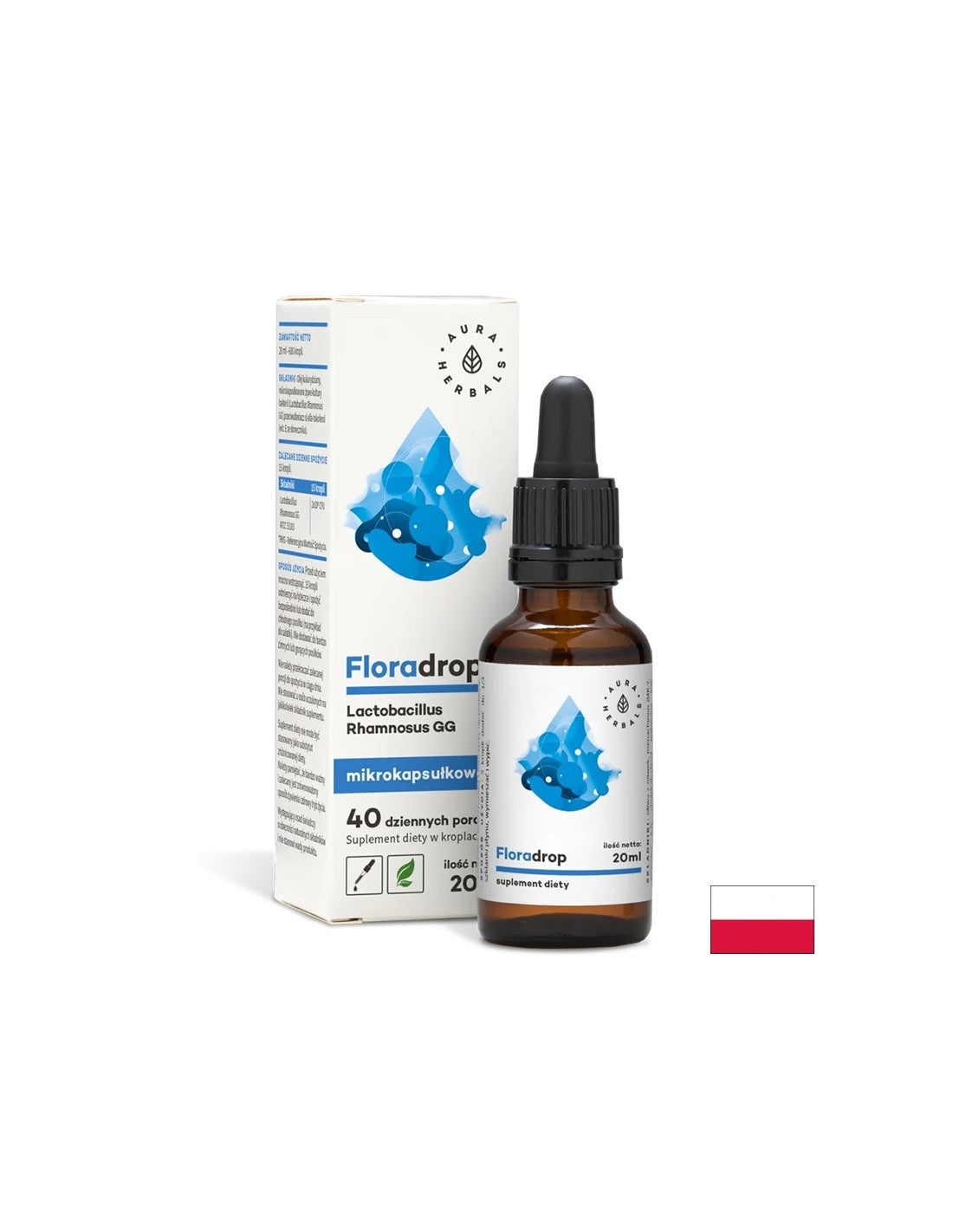 Флорадроп /Пробиотични капки 2 млрд. активни пробиотици/, 20 ml Aura Herbals - Feel You