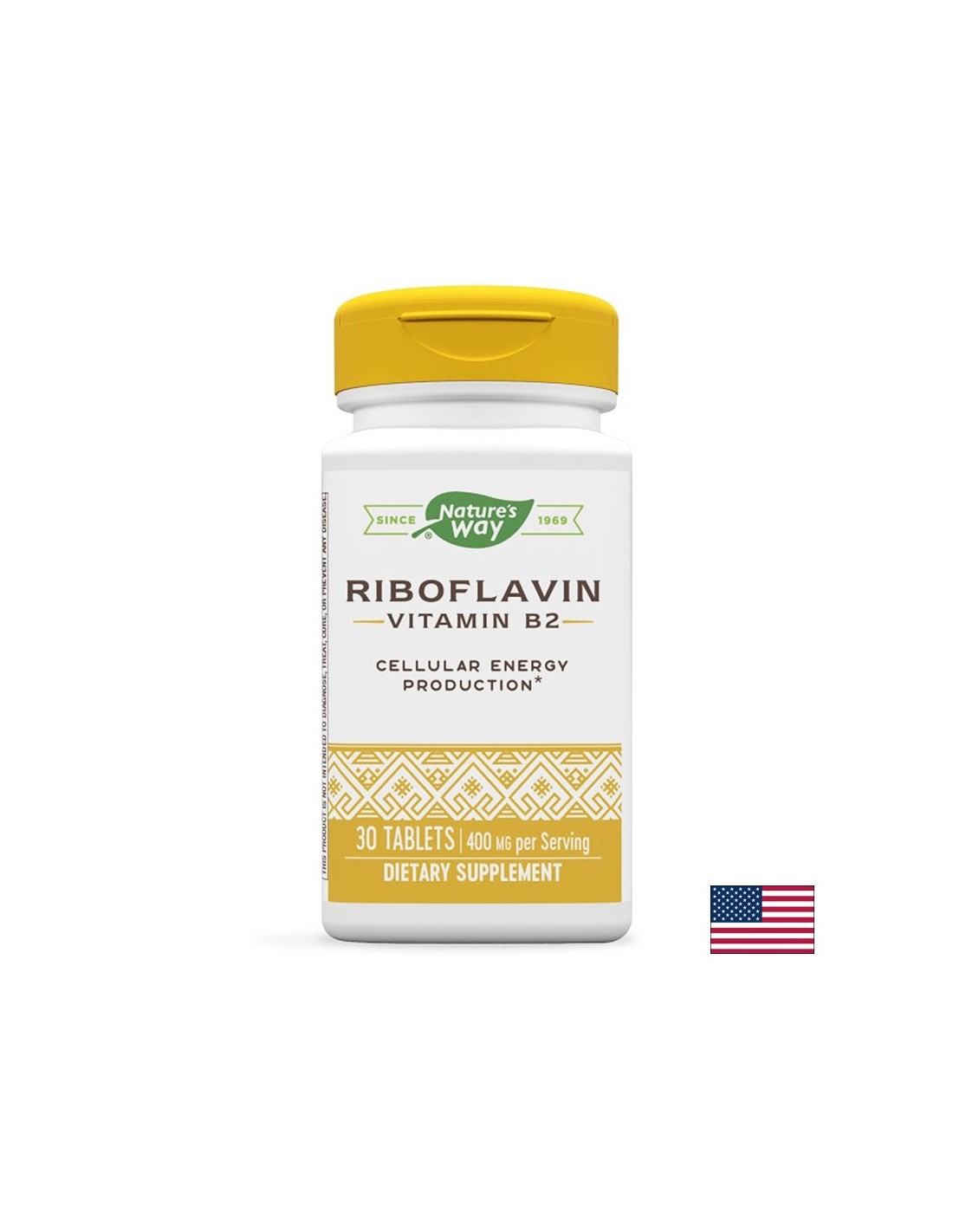 Витамин В2 (рибофлавин) - Клетъчна енергия, тонус и зрение, 400 mg, 30 таблетки - Feel You