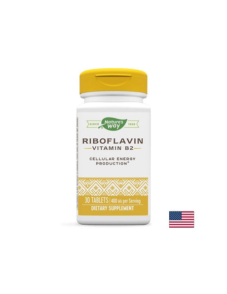 Витамин В2 (рибофлавин) - Клетъчна енергия, тонус и зрение, 400 mg, 30 таблетки - Feel You