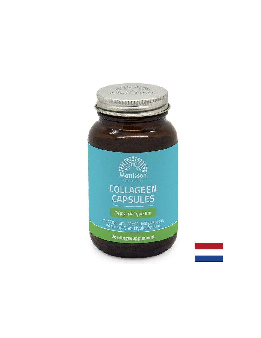 Колаген (тип 2) с калций, магнезий, МСМ, витамин C и хиалуронова киселина - Absolute Collagen Peptan, 60 капсули Mattisson Healthstyle - Feel You