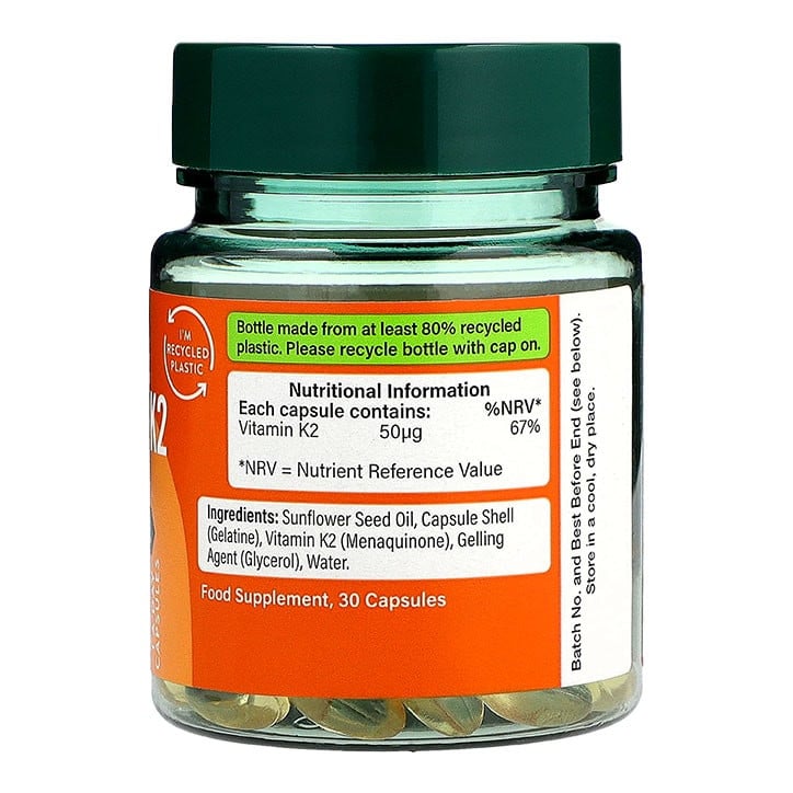 Витамин К2 (Vitamin K2) (MK7) 50мкг 30 капсули, H&B - Feel You