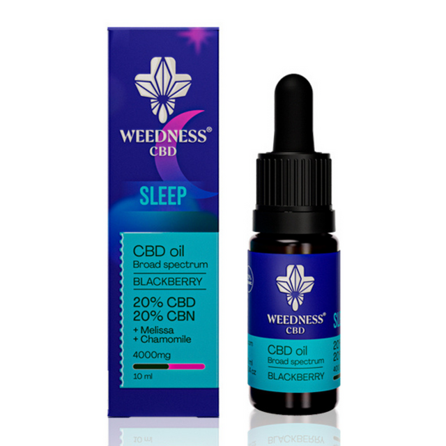 Сън СБД масло 20% + СБН 20% Широк спектър |Къпина (10ml) - Feel You