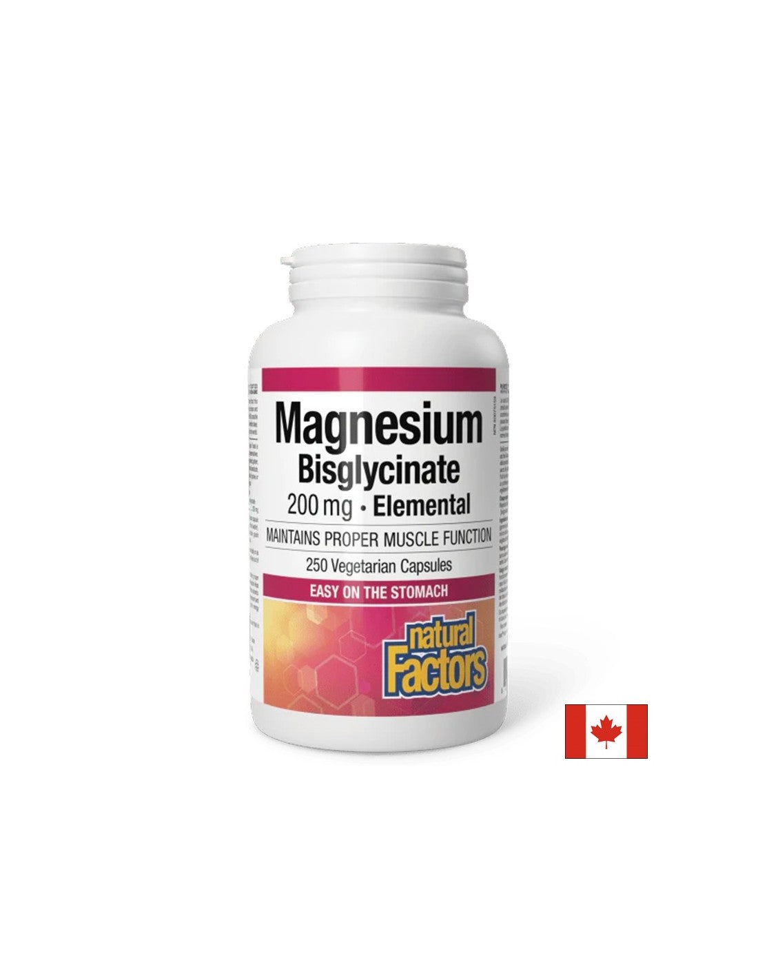 Магнезий бисглицинат 200 mg, 250 V капсули Magnesium Bisglycinate Pure Natural Factors - Feel You