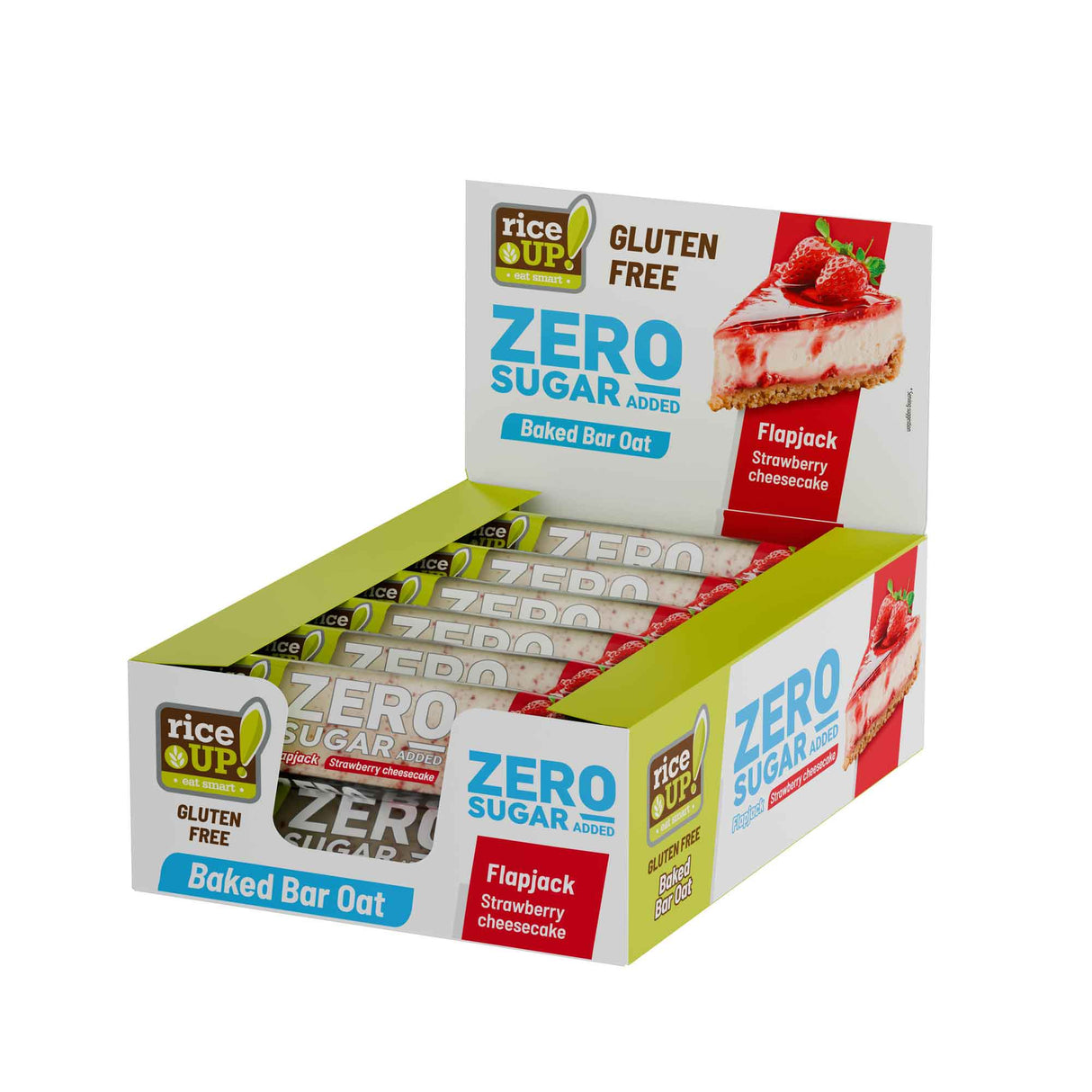 RiceUP! ZERO SUGAR - Флапджак бар - 12 x 70g - Nutra Best Bulgaria