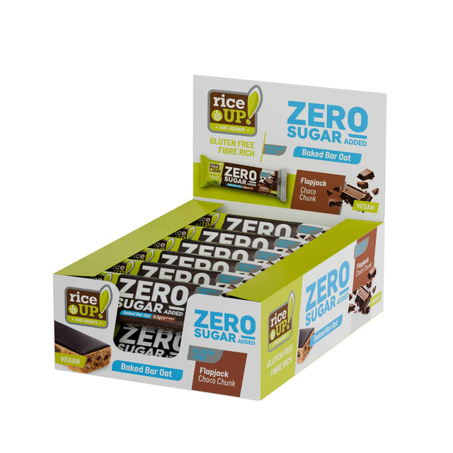 RiceUP! ZERO SUGAR - Флапджак бар - 12 x 70g - Nutra Best Bulgaria