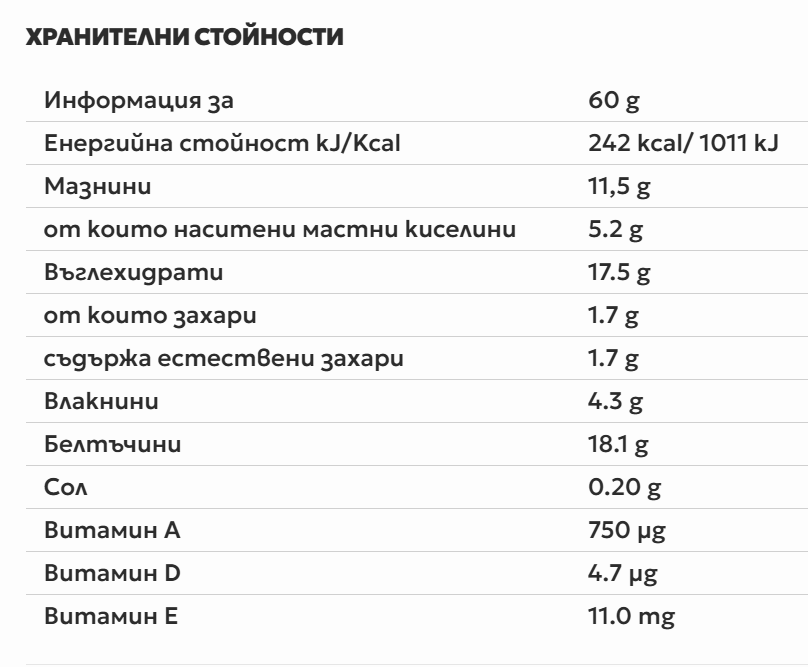 Crunchy Protein Bar Фъстъчено масло и Карамел 33% Протеин /12 x 60 г/