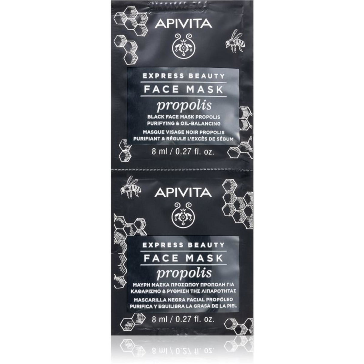 Set, Apivita, Propolis, Cleansing & Purifying, Mud Mask, For Face, 2 pcs, 8 ml