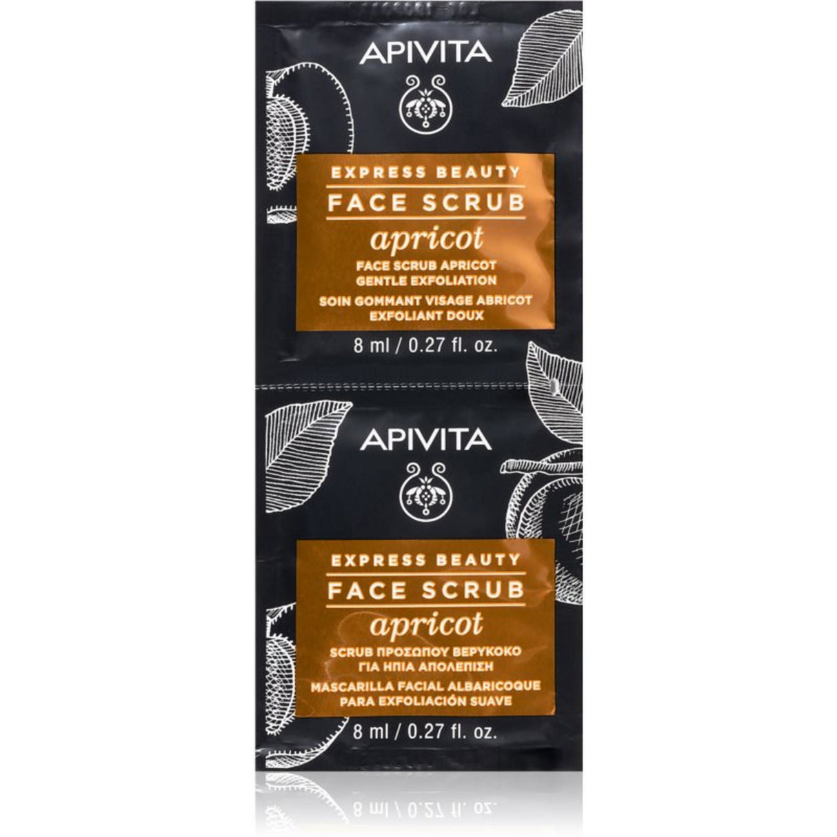 Apivita, Apricot, Exfoliating & Cleansing, Scrub Mask, For Face, 6 pcs, 8 ml
