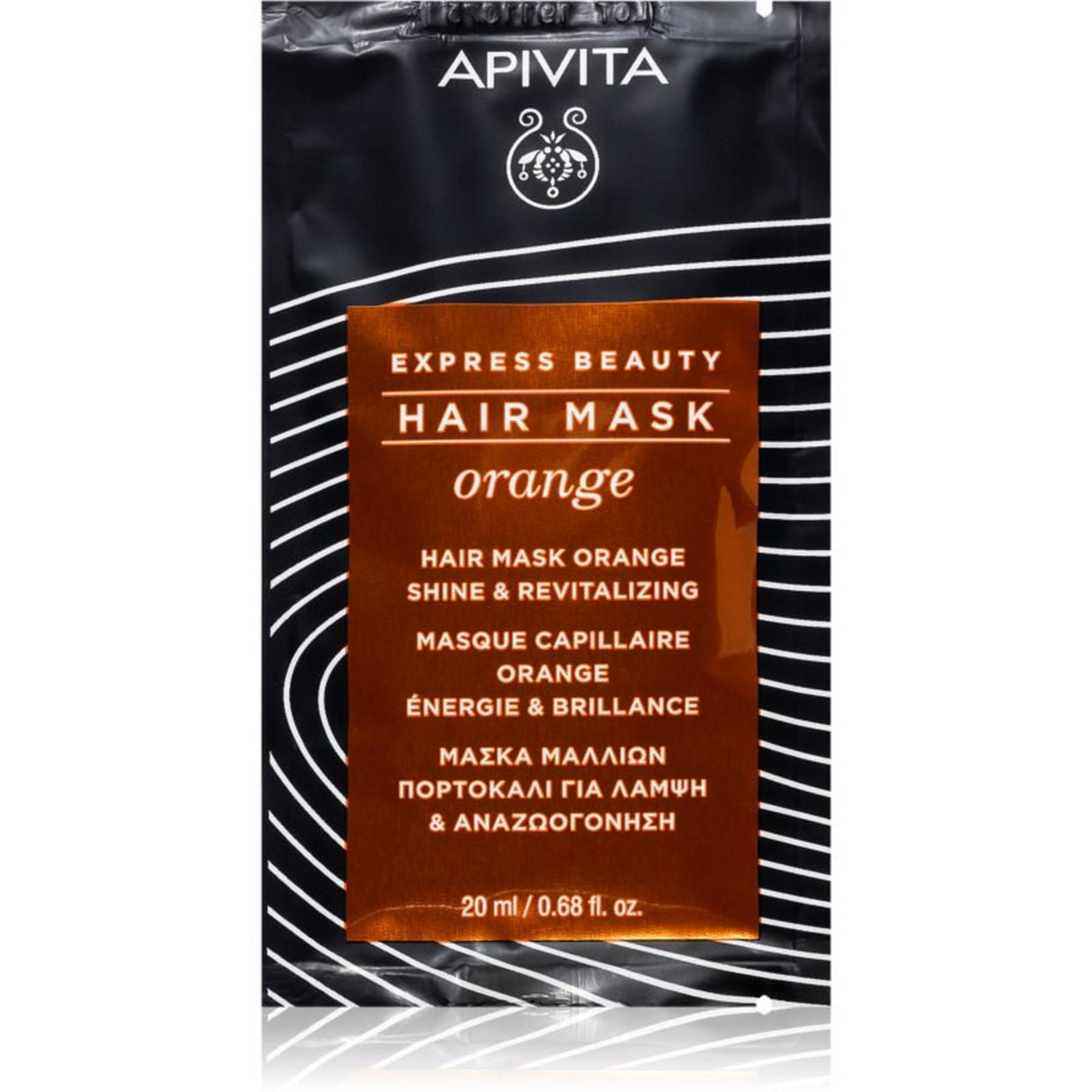 Apivita, Orange, Hair Treatment Cream Mask, Revitalizing, 20 ml