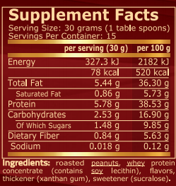 Peanut Butter with Whey Protein- 450 g
