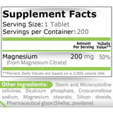 Magnesium Citrate - 200 МГ - 200 таблетки