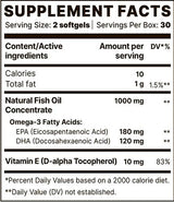 Omega-3 BP Optimum  | With Vitamin E - 60 Гел капсули - Feel You