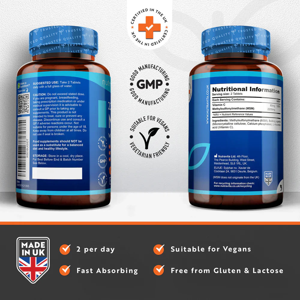 МСМ 2200 мг (кости и стави) - 365 таблетки - Feel You