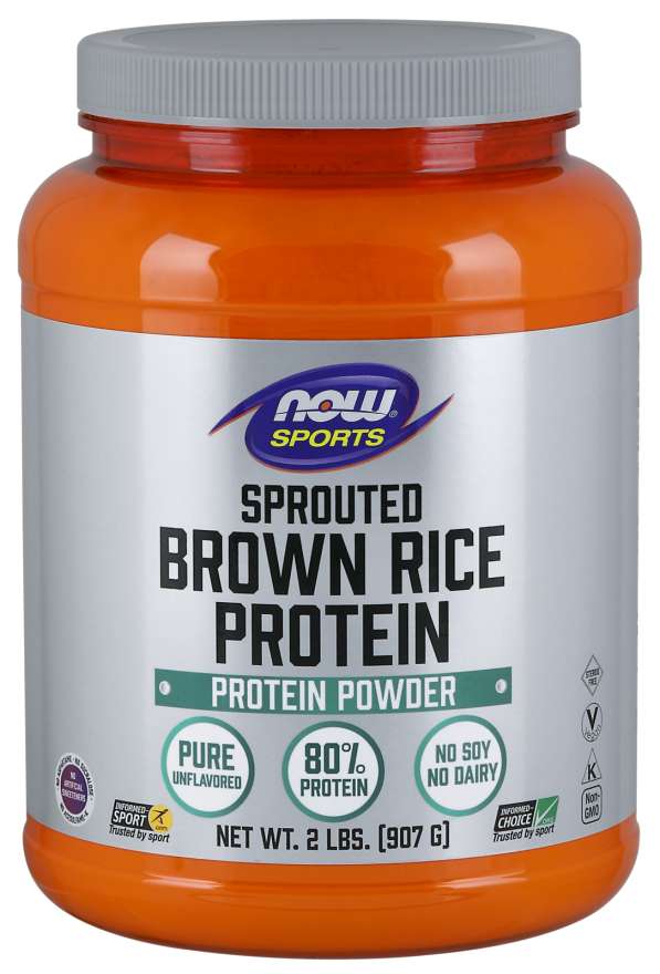 NOW Sports - Rice Protein Brown Sprouted - UNFLAVORED - 2 lb