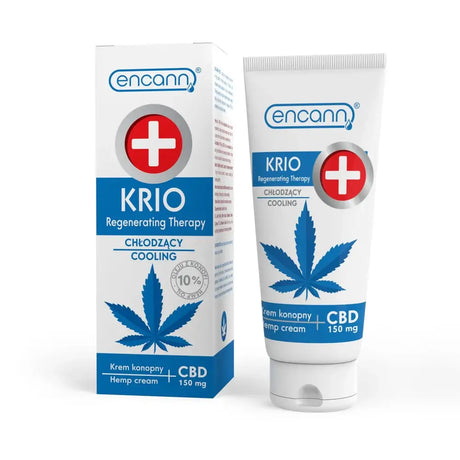 Регенериращ крем с охлаждащ ефект с СБД 10% в 150 мл опаковка Encann Krio - Feel You