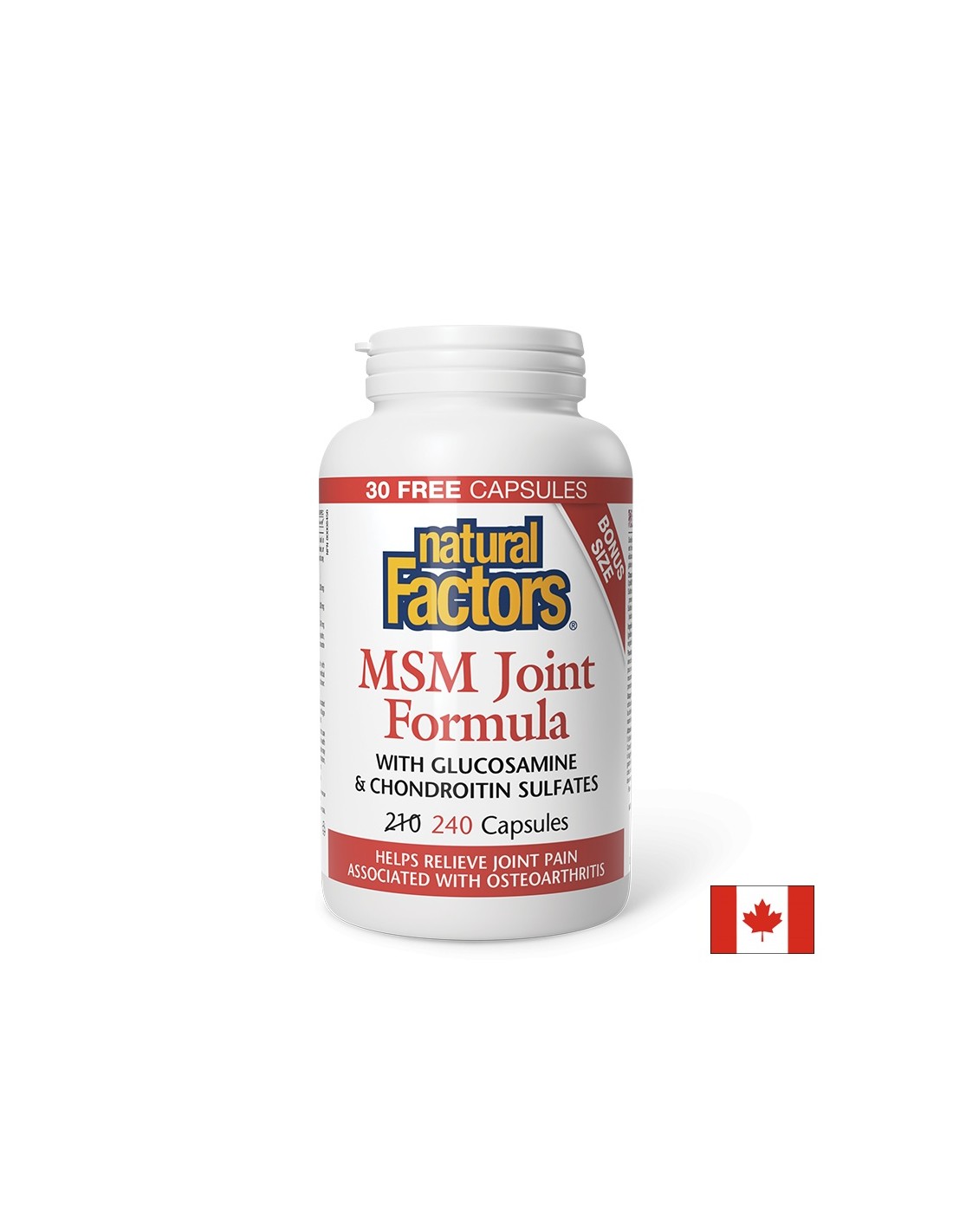 МСМ формула за стави (с глюкозамиин и хондроитин сулфат), 240 капсули Natural Factors - Feel You