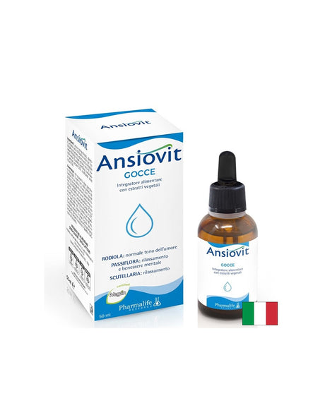 Пасифлора 240 mg + Златен корен + Скутелария – Срещу стрес и напрежение, Ansiovit, 50 ml капки - Feel You
