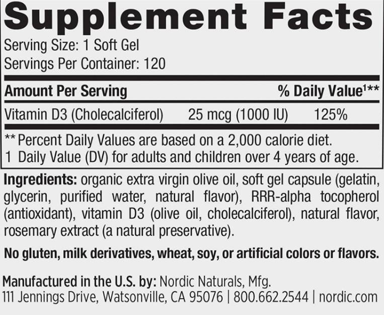 Vitamin D3 1000 IU - 120 Гел капсули - Feel You