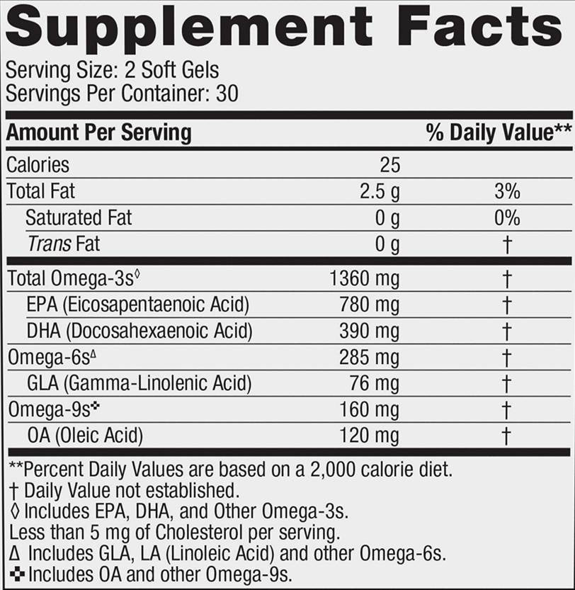 Complete Omega Xtra 1360 mg - 60 Гел капсули - Feel You