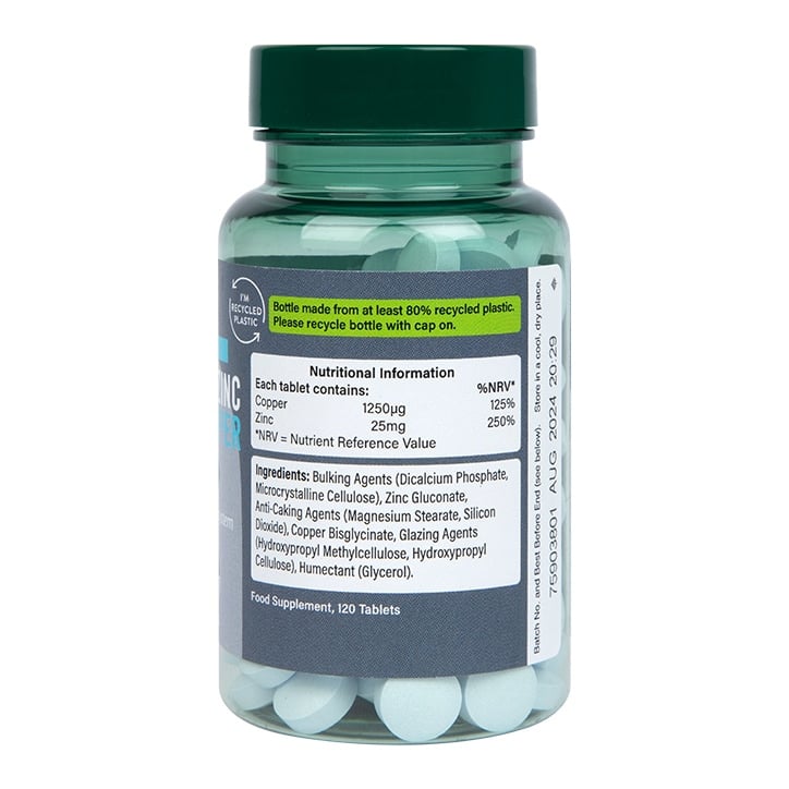 Цинк хелат 25мг с мед (High Strength Chelated Zinc with Copper) 120 таблетки, H&B - Feel You