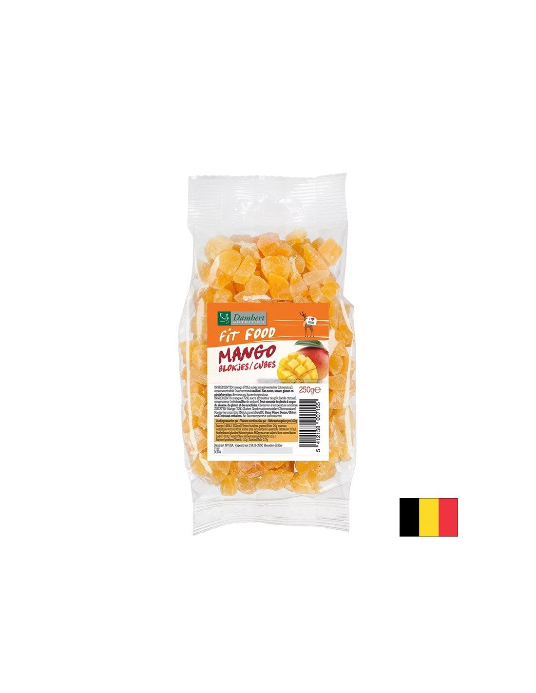 Сушен плод от манго на кубчета, 250 g - Feel You