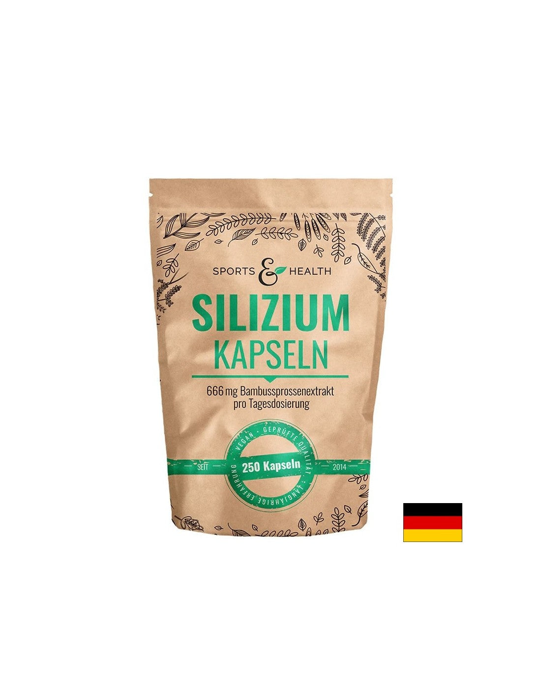 Силиций от бамбук – Здрава коса, кожа и нокти, 250 mg, 250 капсули - Feel You
