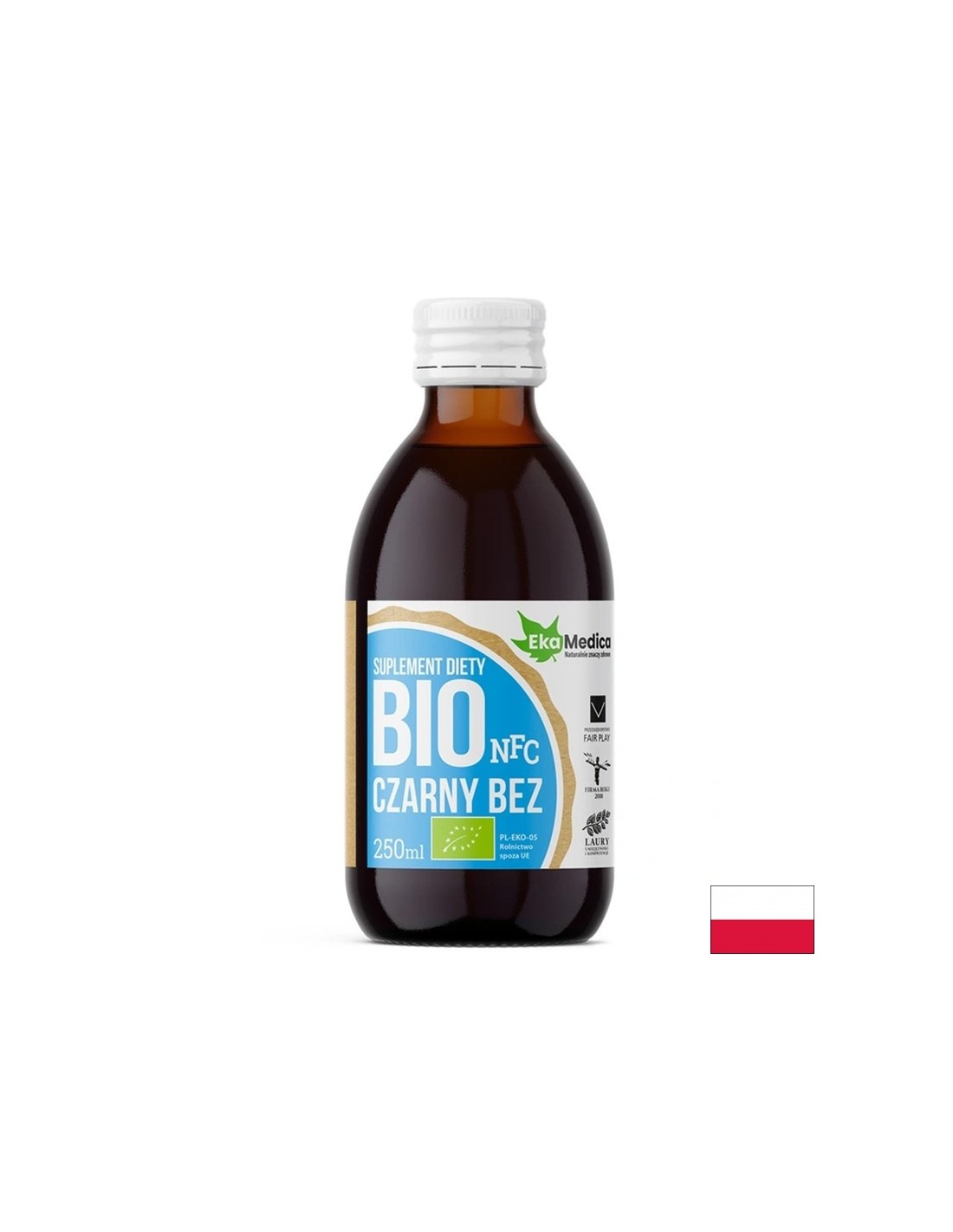 Био сок от черен бъз с ацерола и натурален вит. С - Имунитет и дихателна система, 250 ml, 5 или 10 дози - Feel You