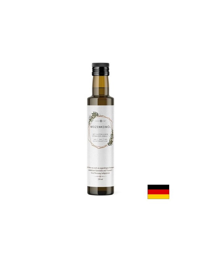 Масло от пшеничен зародиш, студено пресовано, осигурява чист витамин Е, 250 ml - Feel You