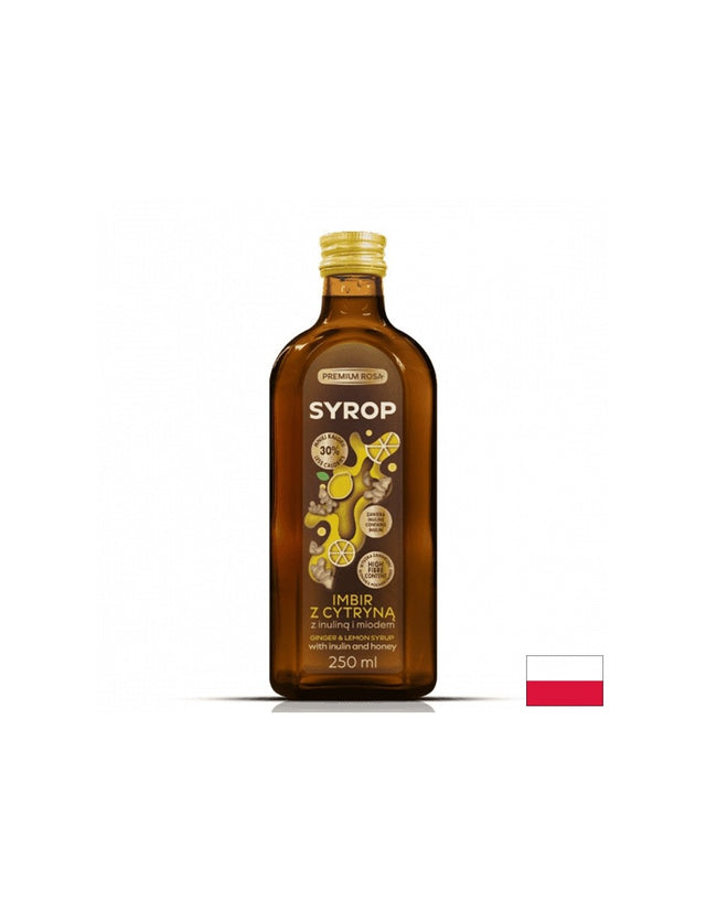 Сироп от джинджифил и лимон с пчелен мед, 250 ml - Feel You