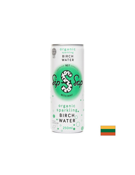 Детоксикация и тонус - Био брезов сок с вкус на мента (газиран), 250 ml - Feel You