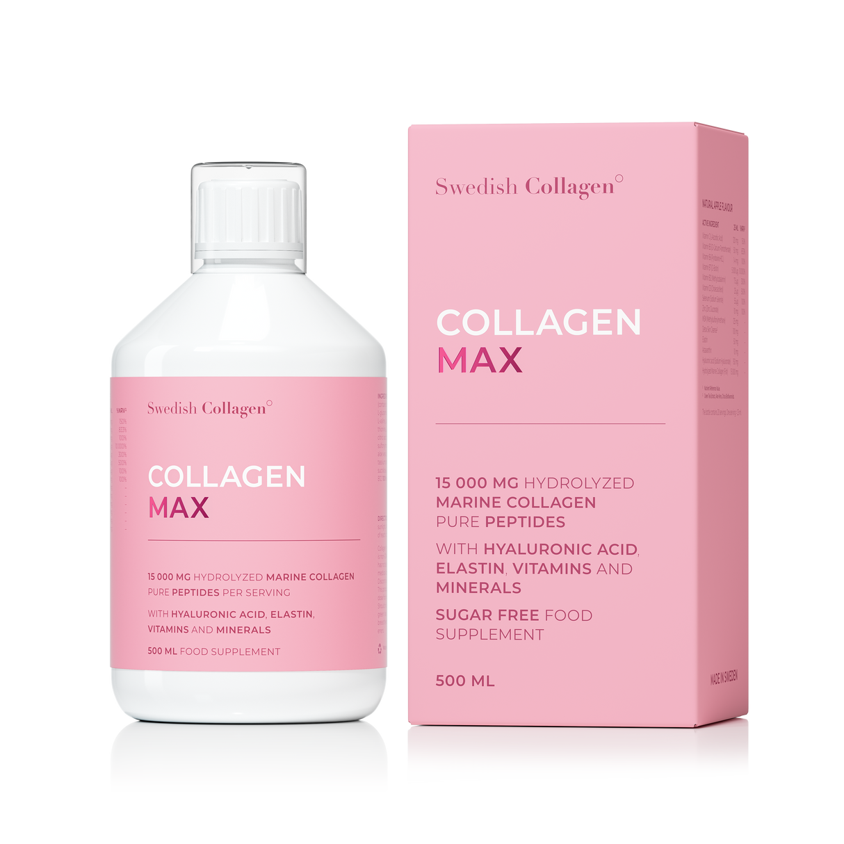 Рибен Колаген Max 500 ml – 15 000 mg рибен колаген с хиалуронова киселина, MSM и еластин