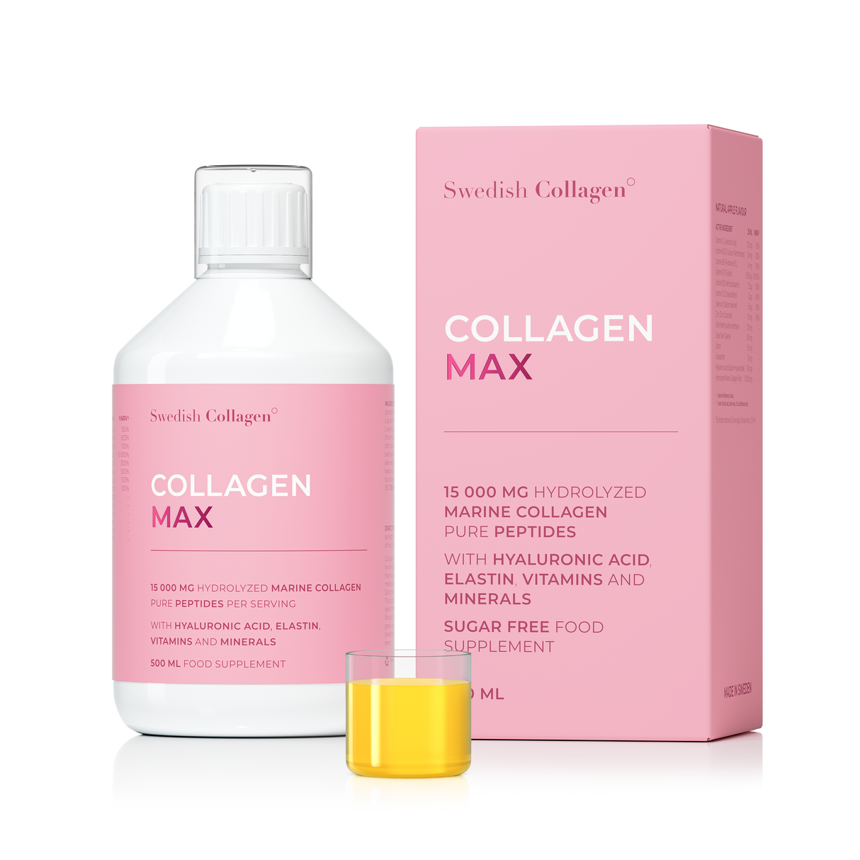 Рибен Колаген Max 500 ml – 15 000 mg рибен колаген с хиалуронова киселина, MSM и еластин