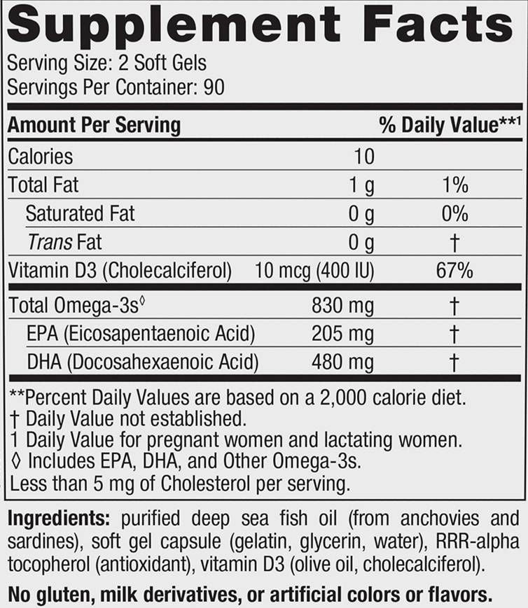 Prenatal DHA 830 mg | With 400 IU D3 - 90 Гел капсули - Feel You