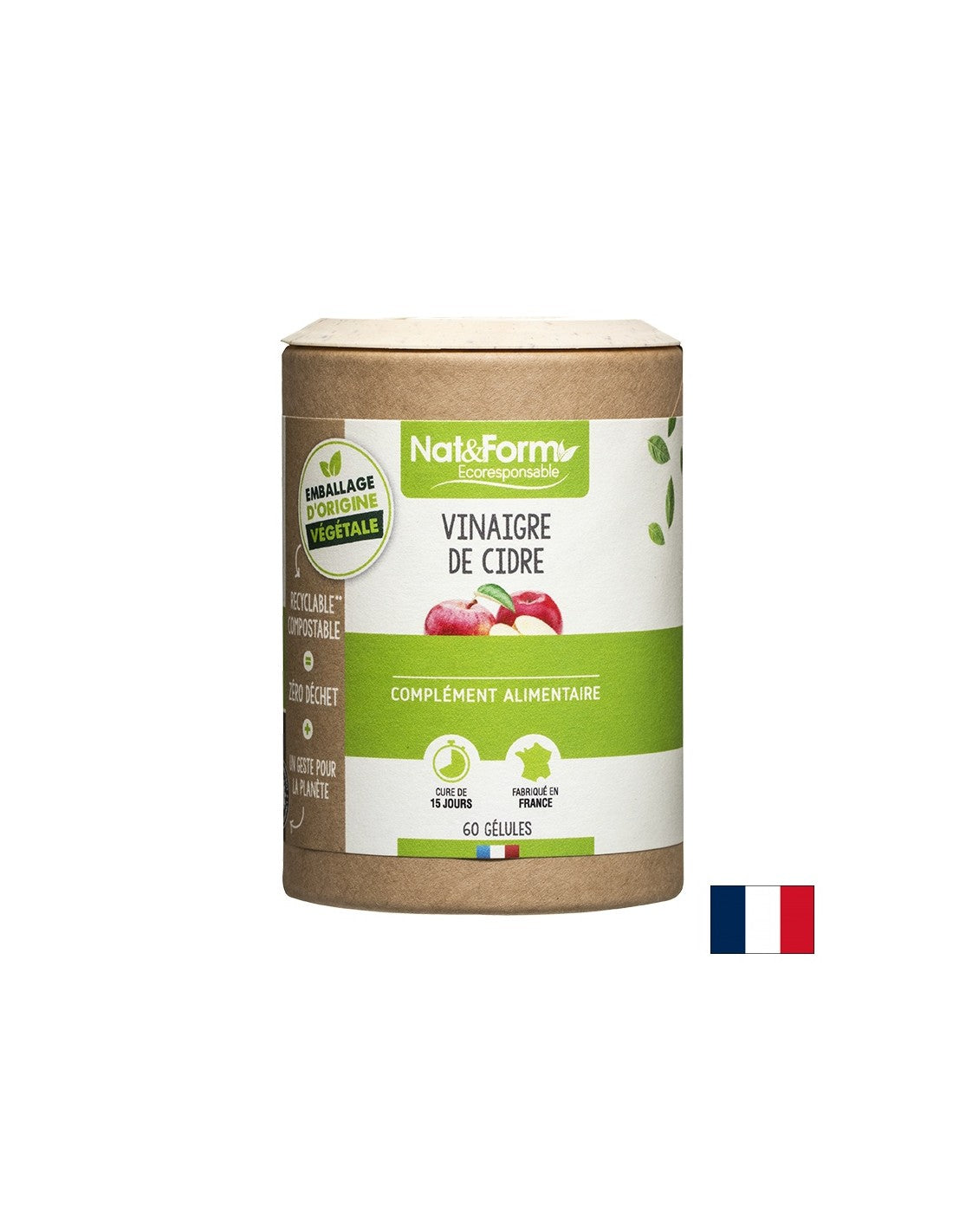 Редукция на теглото - Ябълков оцет 270 mg, 60 капсули - Feel You