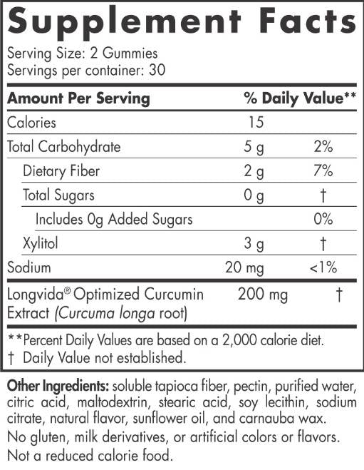 Curcumin Gummies 200 mg - 60 желирани бонбони - Feel You