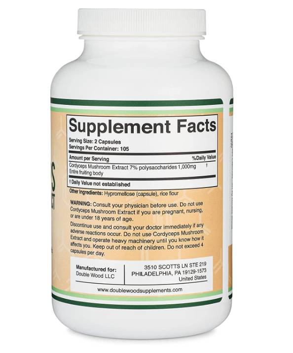 Cordyceps Mushroom Extract 1000 mg - 210 капсули - Feel You