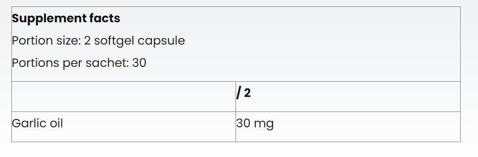 Garlic Oil 30 mg - 60 капсули - Feel You