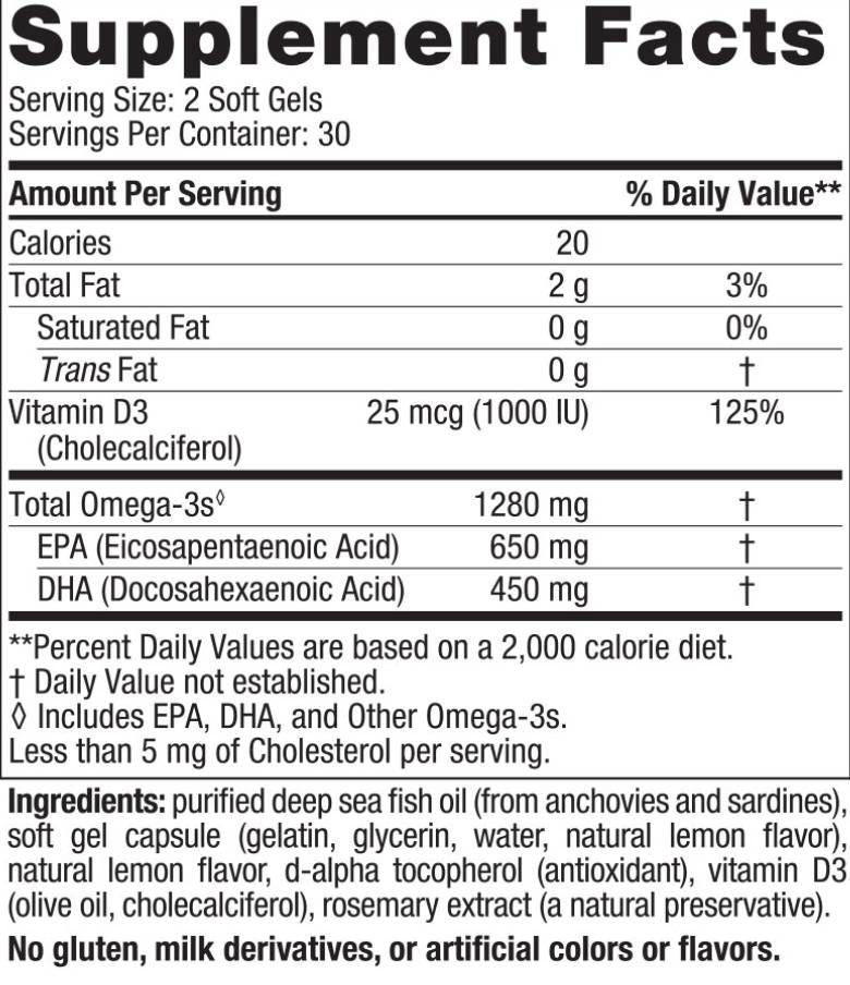 Ultimate Omega-D3 1280 mg - 60 Гел капсули - Feel You