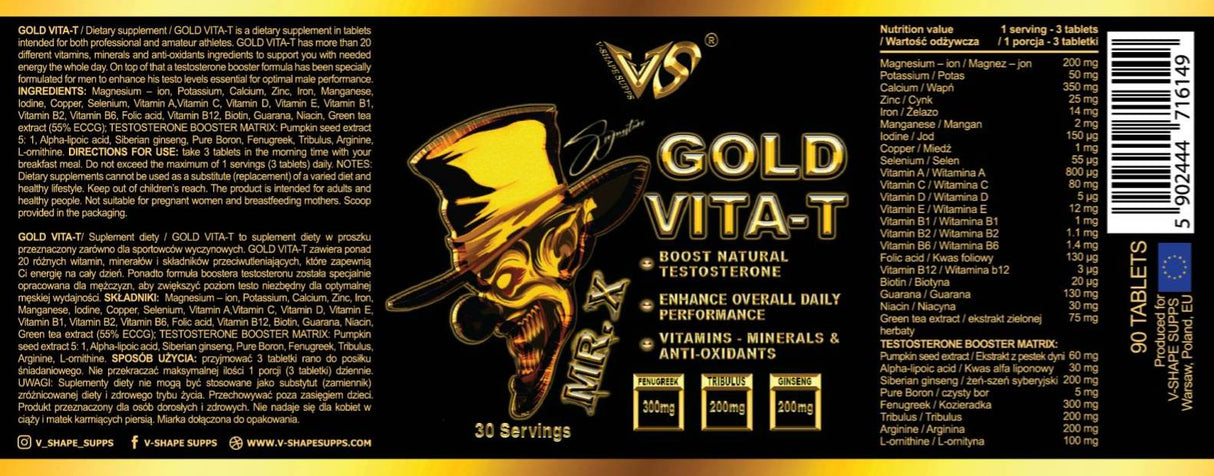 Mr. X Gold Vita-T 90 Таблетки - Feel You