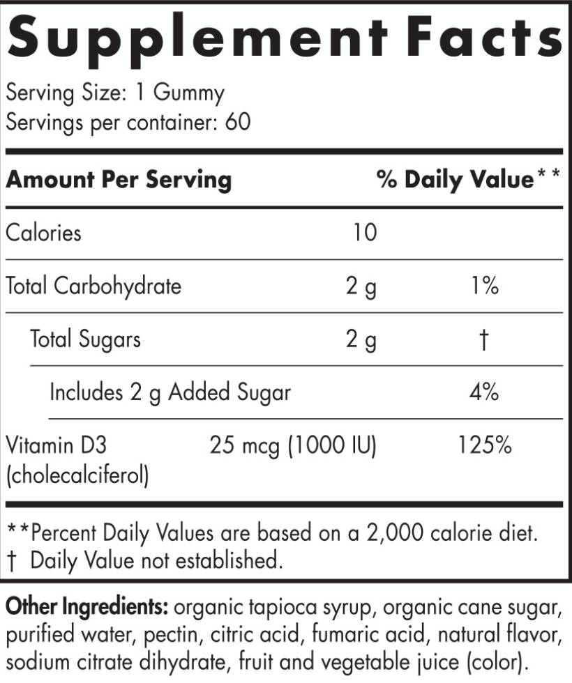 Vitamin D3 Gummies 1000 IU - 60 желирани бонбони - Feel You