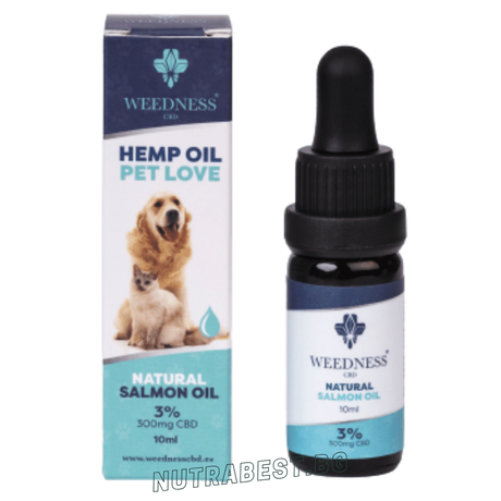 СБД масло 3% Широк спектър за малки кучета | Сьомга (10 мл)  Weedness СБД - Feel You