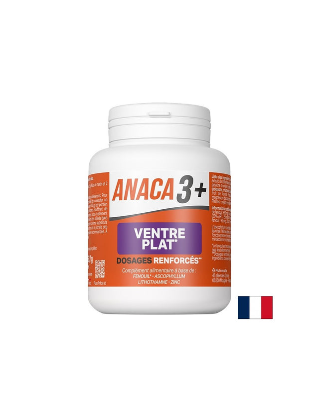 Формула за плосък корем Анака3+ - С билки, водорасли, калций и цинк, 120 капсули - Feel You