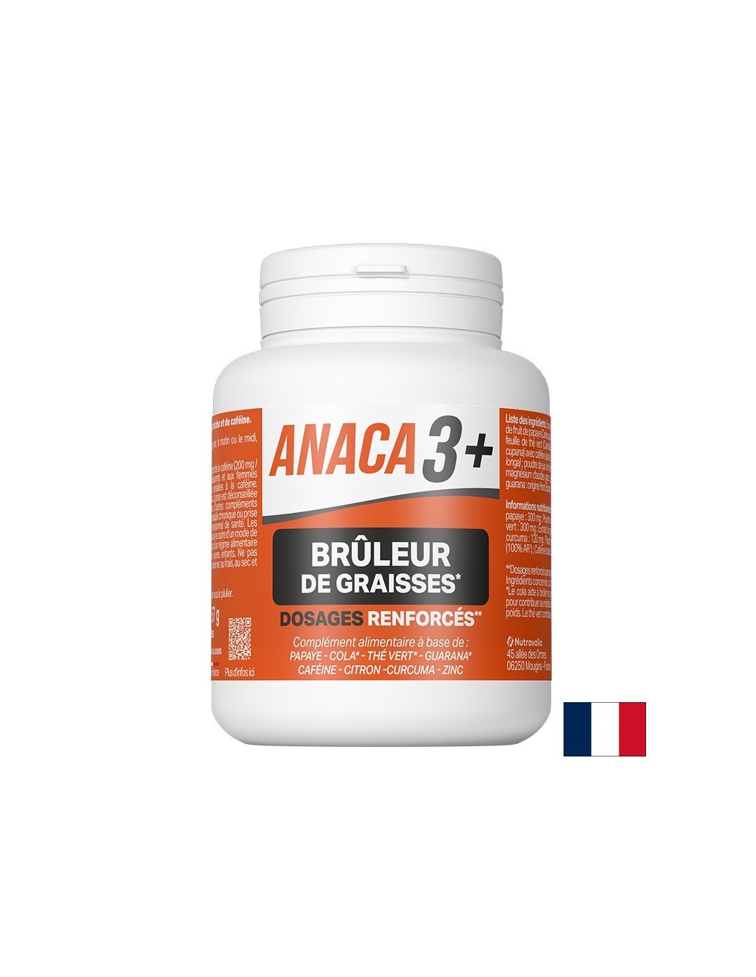 Формула за бърз метаболизъм и горене на мазнини Анака3+ - С папая, билки, кофеин и лимонов сок на прах, 120 капсули - Feel You