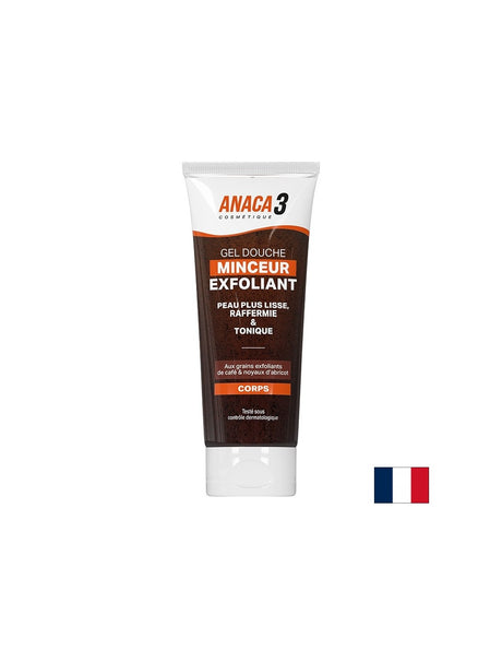 Ексфолиращ душ-гел срещу целулит и стрии Анака3 - С прах от семена на кайсия, 220 ml - Feel You