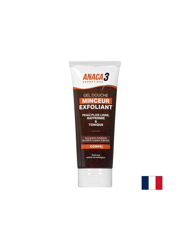 Ексфолиращ душ-гел срещу целулит и стрии Анака3 - С прах от семена на кайсия, 220 ml - Feel You