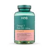 Омега 3 Рибено масло + Витамин Д3 (Omega 3 Fish Oil + D3) 1200mg 120 капсули, H&B - Feel You
