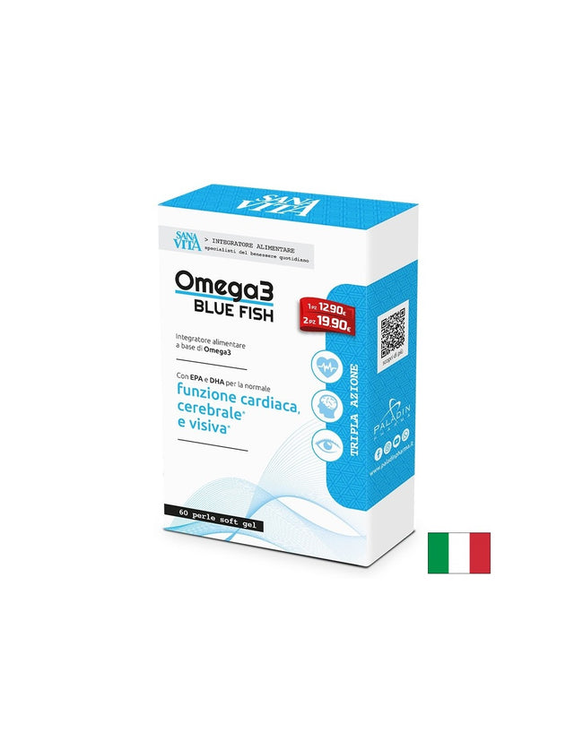 Мозъчна и сърдечна функция - Омега-3 Рибено масло, 500 mg (EPA 175 mg/ DHA/ 125 mg), 60 софтгел капсули - Feel You