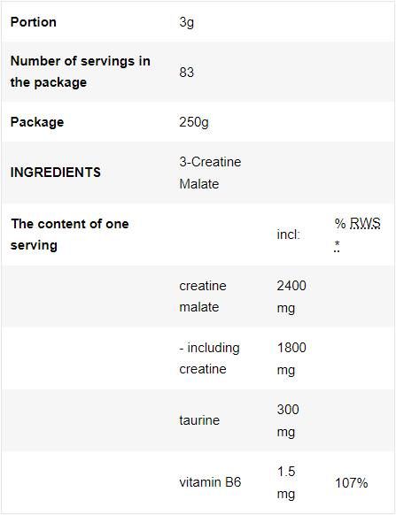 3 Creatine Malate | Tri-Creatine Malate Powder - 250 грама - Feel You